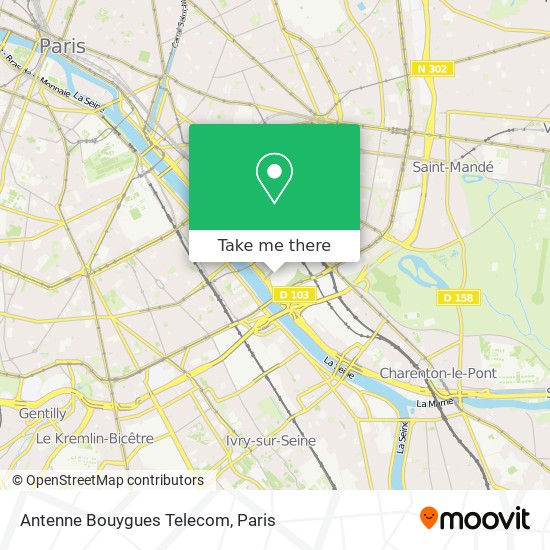 Antenne Bouygues Telecom map