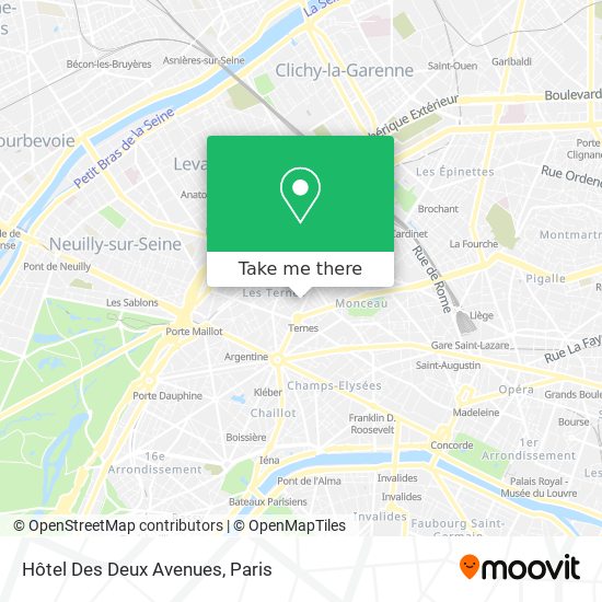 Mapa Hôtel Des Deux Avenues