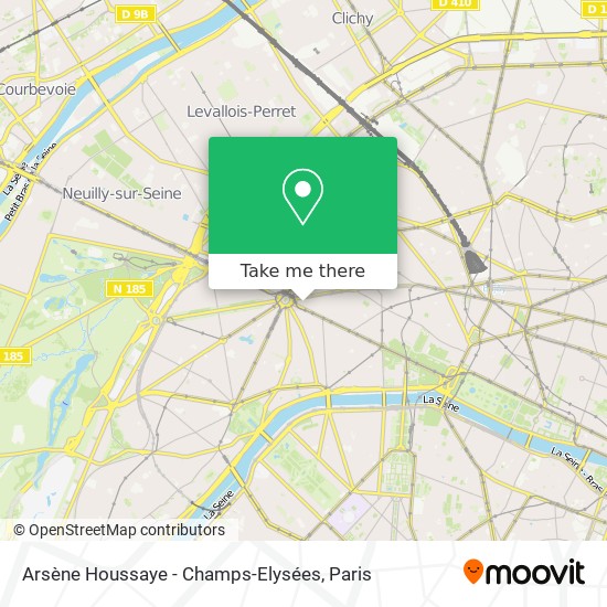 Arsène Houssaye - Champs-Elysées map