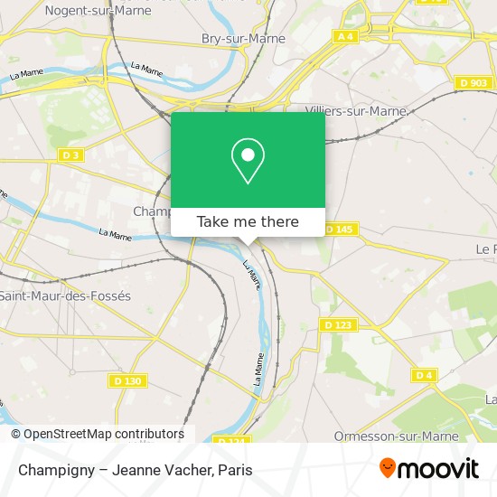 Champigny – Jeanne Vacher map