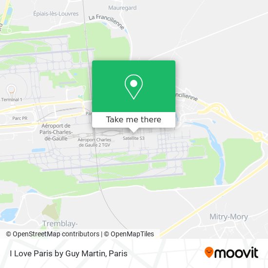 I Love Paris by Guy Martin map