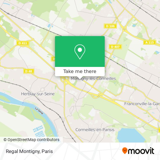 Mapa Regal Montigny