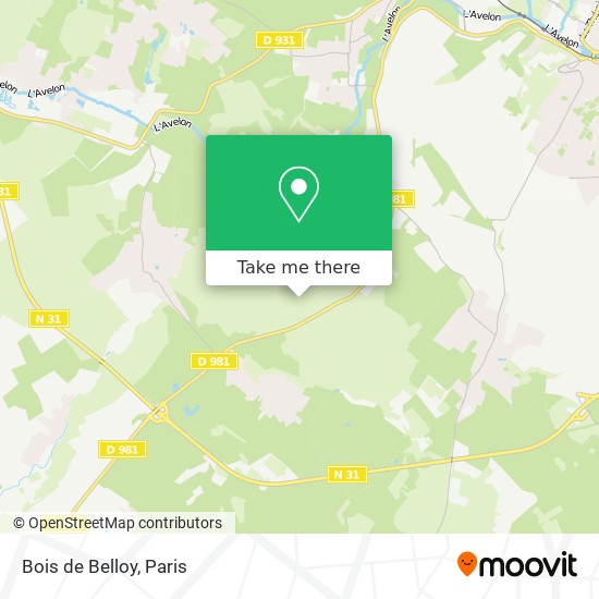 Bois de Belloy map