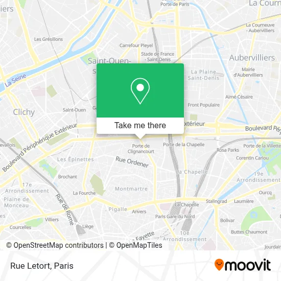 Rue Letort map