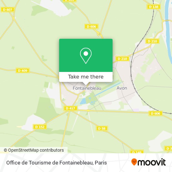 Office de Tourisme de Fontainebleau map
