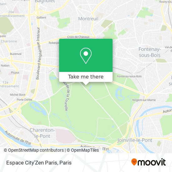 Mapa Espace City'Zen Paris