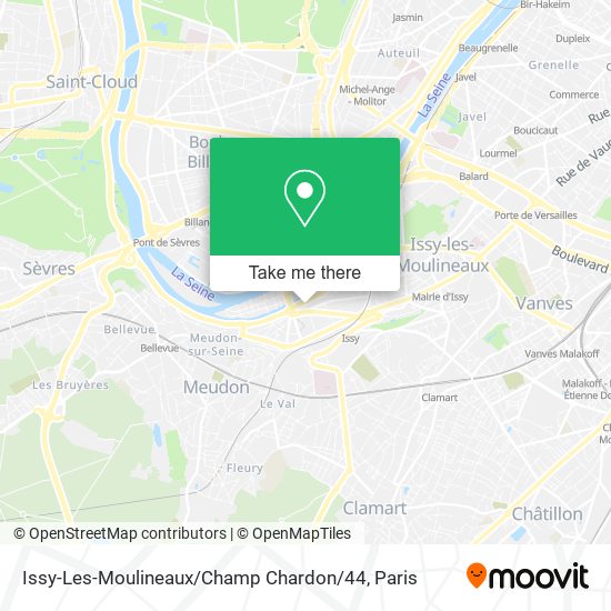 Mapa Issy-Les-Moulineaux / Champ Chardon / 44