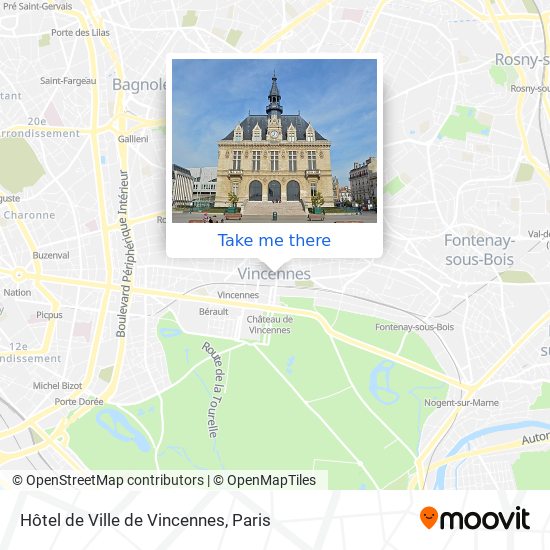 Hôtel de Ville de Vincennes map