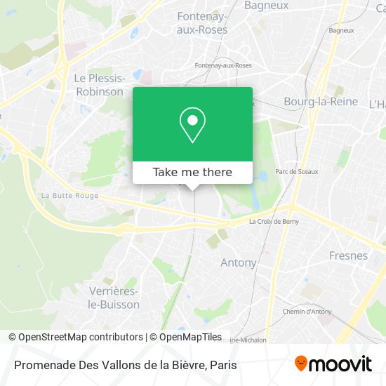 Mapa Promenade Des Vallons de la Bièvre