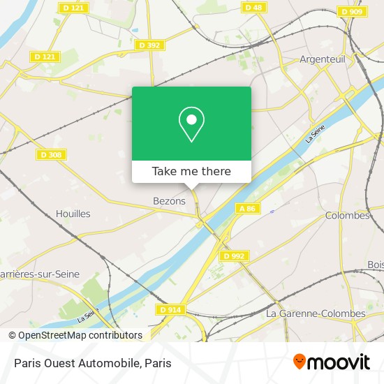 Mapa Paris Ouest Automobile