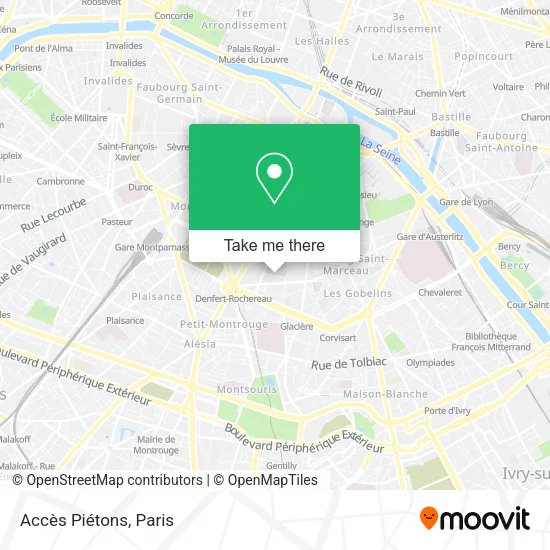 Mapa Accès Piétons