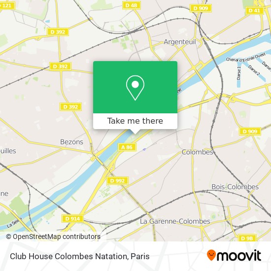 Club House Colombes Natation map
