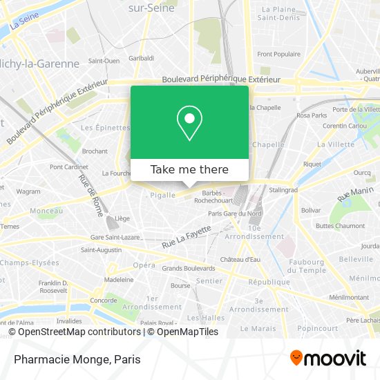 Pharmacie Monge map