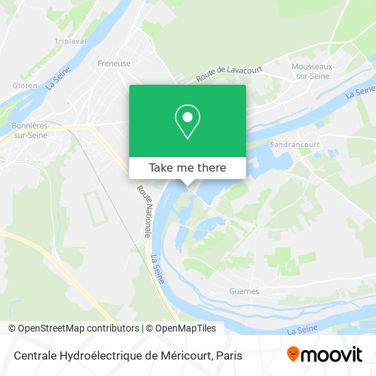 Centrale Hydroélectrique de Méricourt map