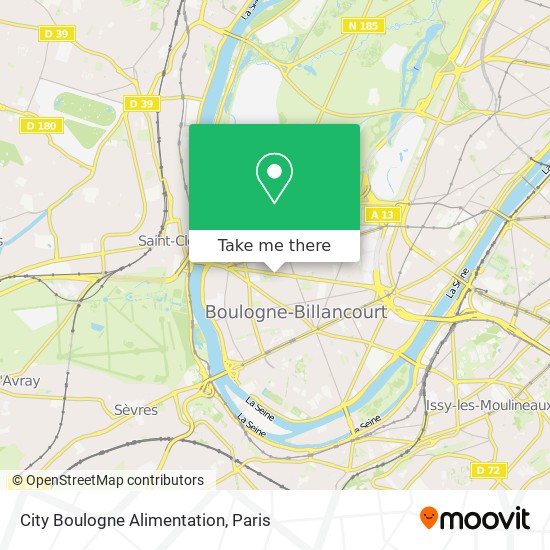 Mapa City Boulogne Alimentation