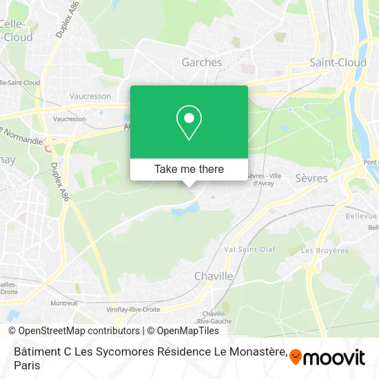 Mapa Bâtiment C Les Sycomores Résidence Le Monastère