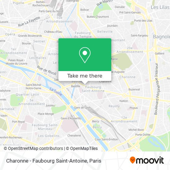 Charonne - Faubourg Saint-Antoine map