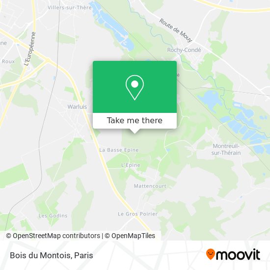 Mapa Bois du Montois