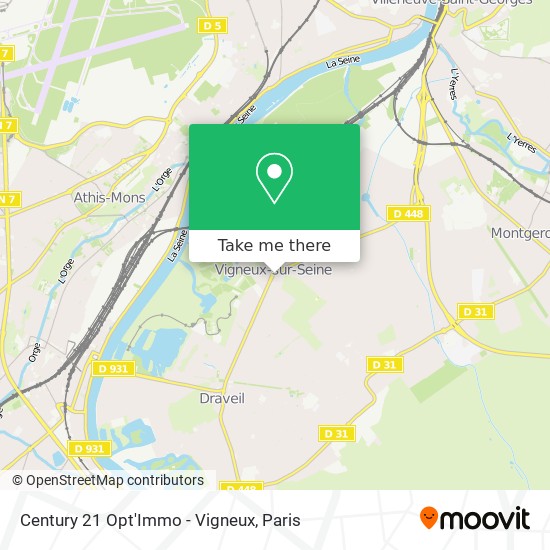 Mapa Century 21 Opt'Immo - Vigneux