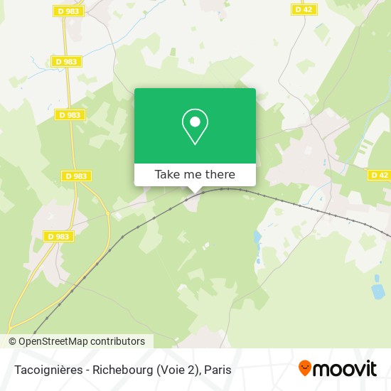 Mapa Tacoignières - Richebourg (Voie 2)