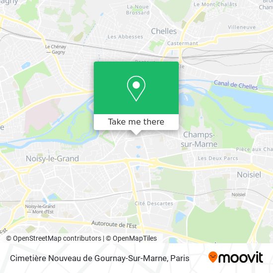 Mapa Cimetière Nouveau de Gournay-Sur-Marne
