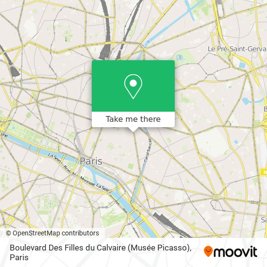 Mapa Boulevard Des Filles du Calvaire (Musée Picasso)