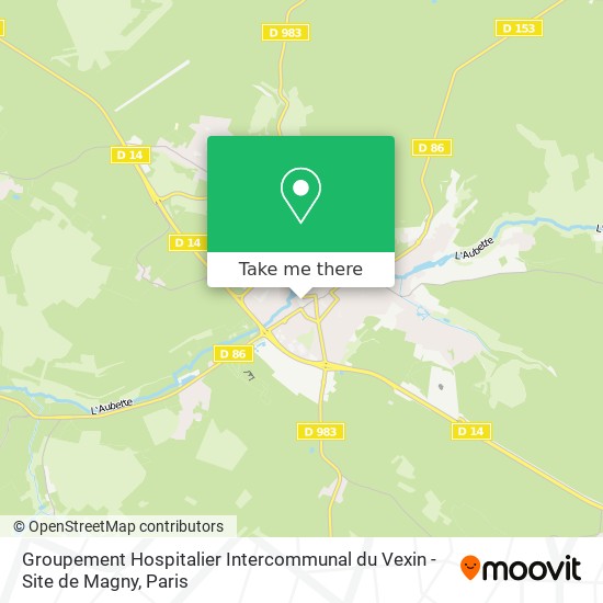 Mapa Groupement Hospitalier Intercommunal du Vexin - Site de Magny