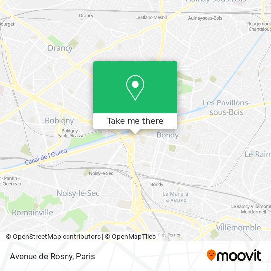Avenue de Rosny map