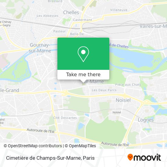 Mapa Cimetière de Champs-Sur-Marne