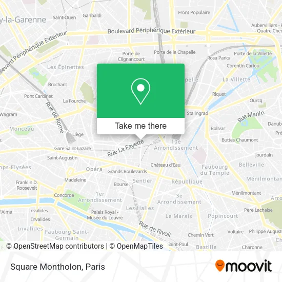 Square Montholon map