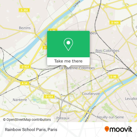 Rainbow School Paris map