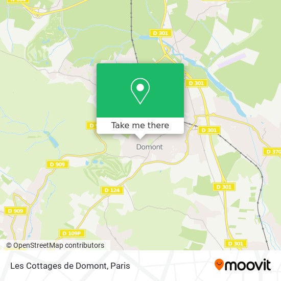 Les Cottages de Domont map