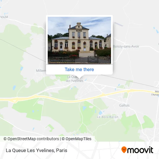 La Queue Les Yvelines map