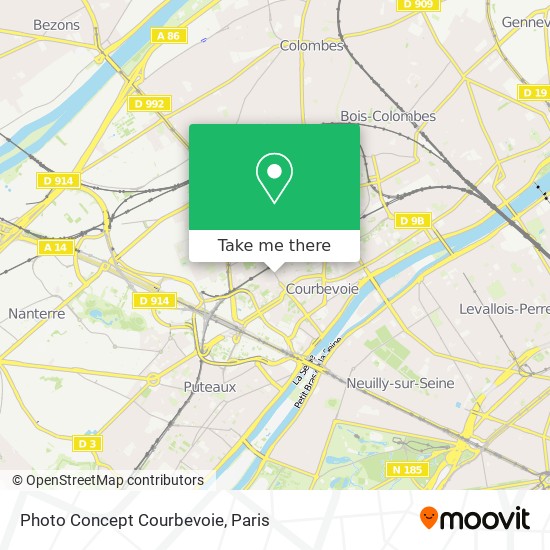 Mapa Photo Concept Courbevoie