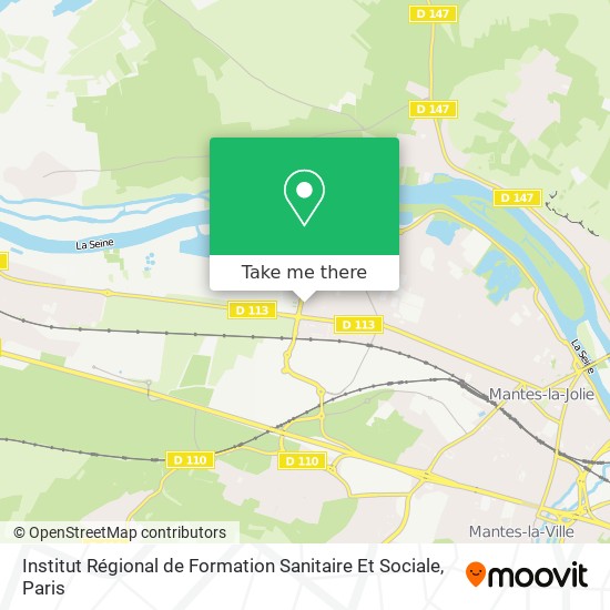 Mapa Institut Régional de Formation Sanitaire Et Sociale