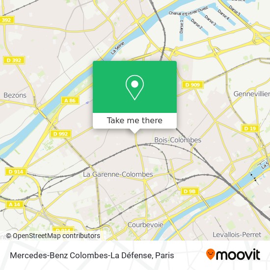 Mercedes-Benz Colombes-La Défense map