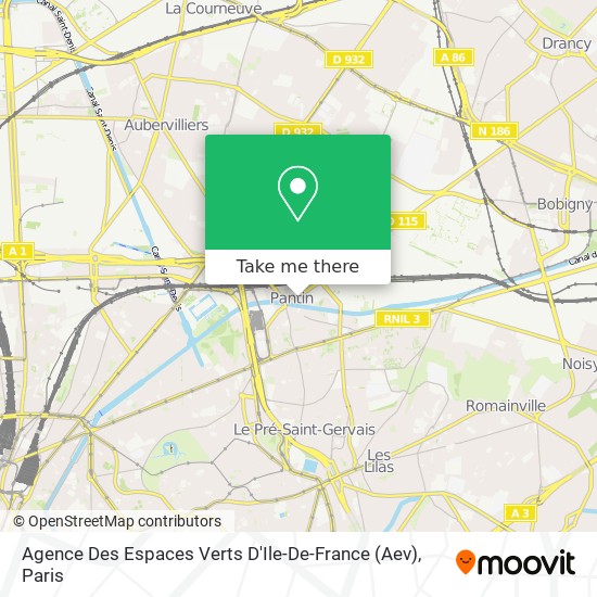Agence Des Espaces Verts D'Ile-De-France (Aev) map