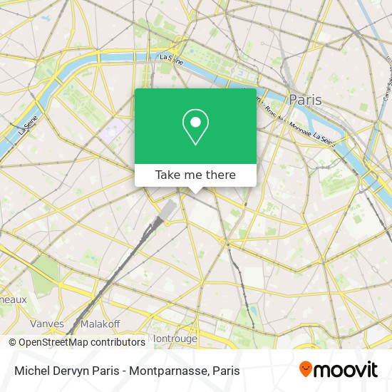 Michel Dervyn Paris - Montparnasse map