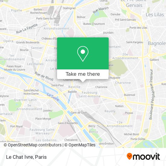 How To Get To Le Chat Ivre In Paris By Metro Train Or Bus