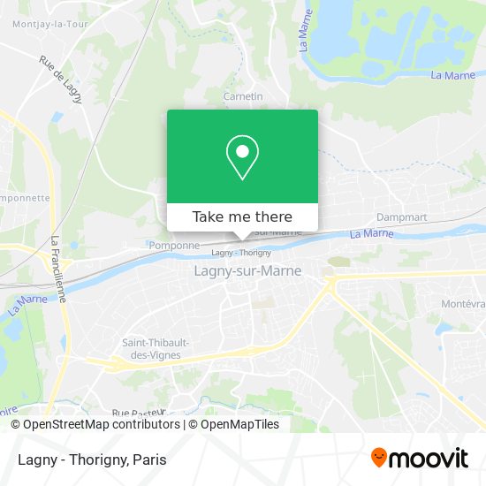 Lagny - Thorigny map