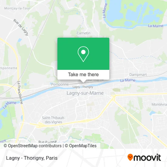 Lagny - Thorigny map