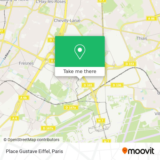 Mapa Place Gustave Eiffel