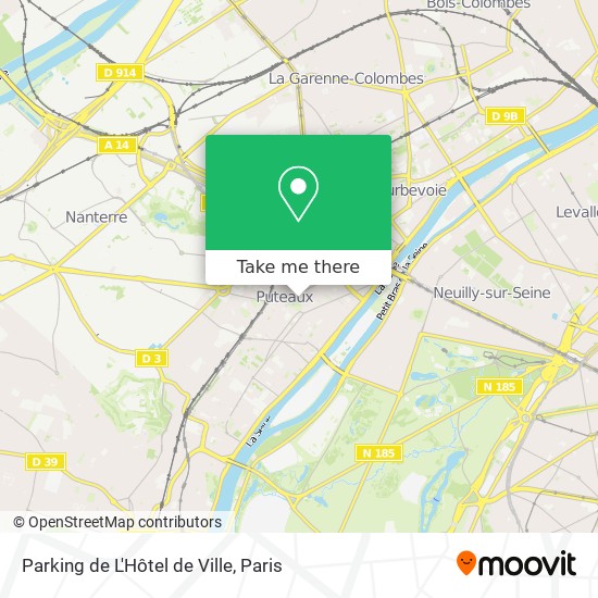 Mapa Parking de L'Hôtel de Ville