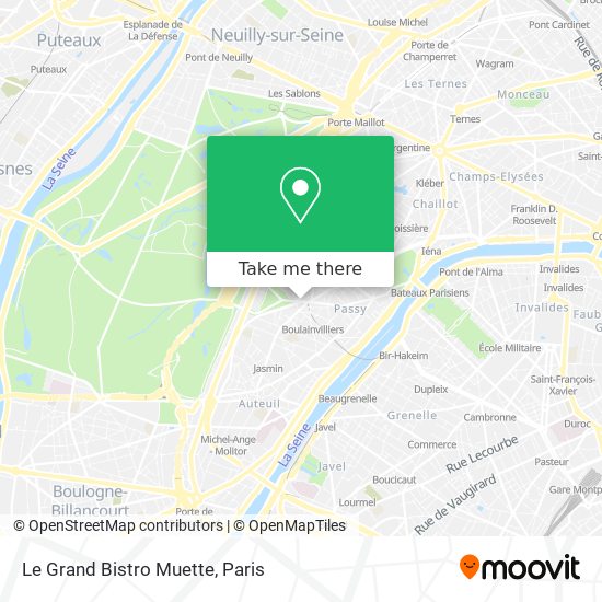 Mapa Le Grand Bistro Muette