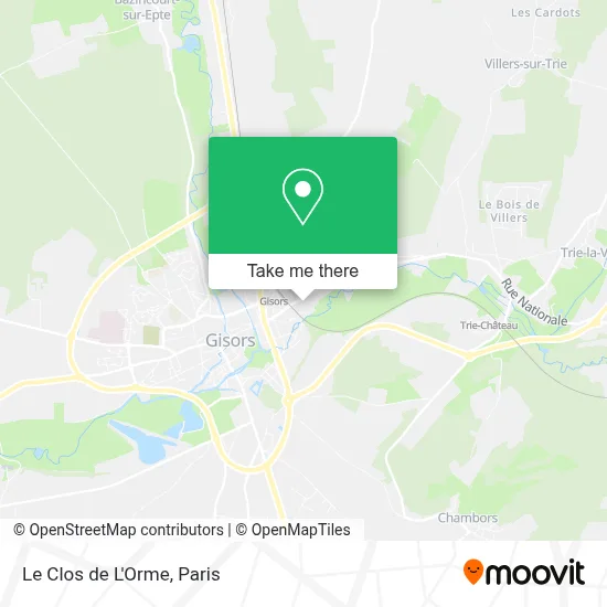 Le Clos de L'Orme map