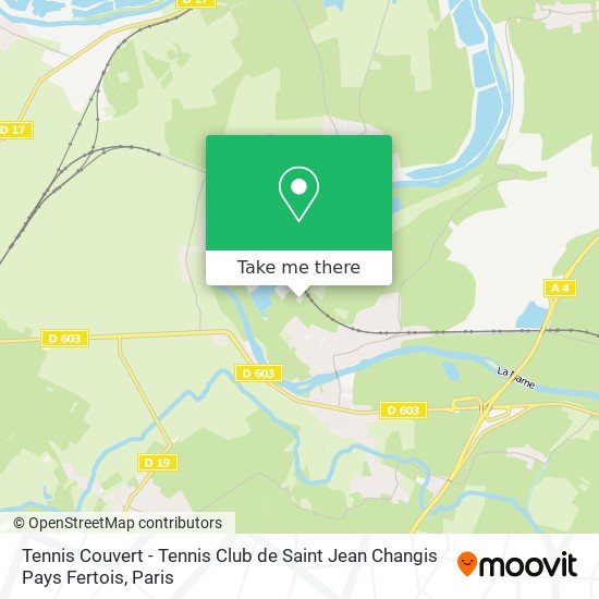 Mapa Tennis Couvert - Tennis Club de Saint Jean Changis Pays Fertois