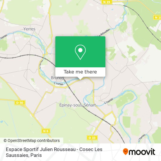 Mapa Espace Sportif Julien Rousseau - Cosec Les Saussaies