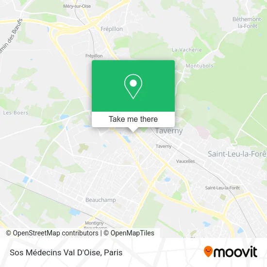 Sos Médecins Val D'Oise map