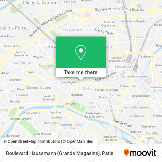 Boulevard Haussmann (Grands Magasins) map