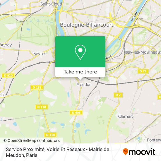 Mapa Service Proximité, Voirie Et Réseaux - Mairie de Meudon
